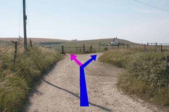 Walking direction photo: 13 for walk Burning Cliff, Ringstead, Dorset, Jurassic Coast.