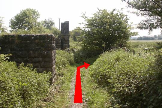 Walk direction photograph: 2 for walk Fiddleford, Sturminster Newton, Dorset, South West England.