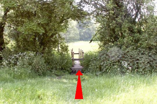 Walk direction photograph: 6 for walk Fiddleford, Sturminster Newton, Dorset, South West England.