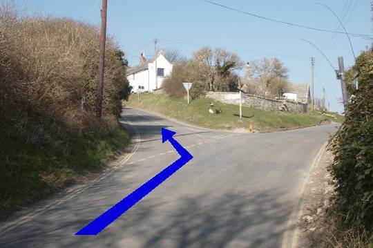 Walk direction photograph: 18 for walk St Aldhelm's Head, Worth Matravers, Dorset, South West England.