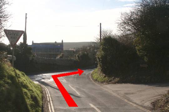 Walk direction photograph: 2 for walk Winspit to Seacombe, Worth Matravers, Dorset, South West England.