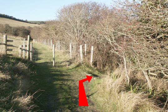 Walk direction photograph: 14 for walk Winspit to Seacombe, Worth Matravers, Dorset, South West England.