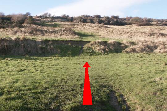 Walk direction photograph: 18 for walk Winspit to Seacombe, Worth Matravers, Dorset, South West England.